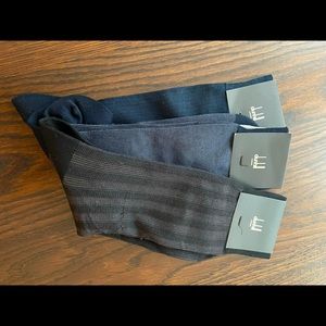 Alfred Dunhill socks. Black/blue. One size. Brand new w/tags. 3 pairs
